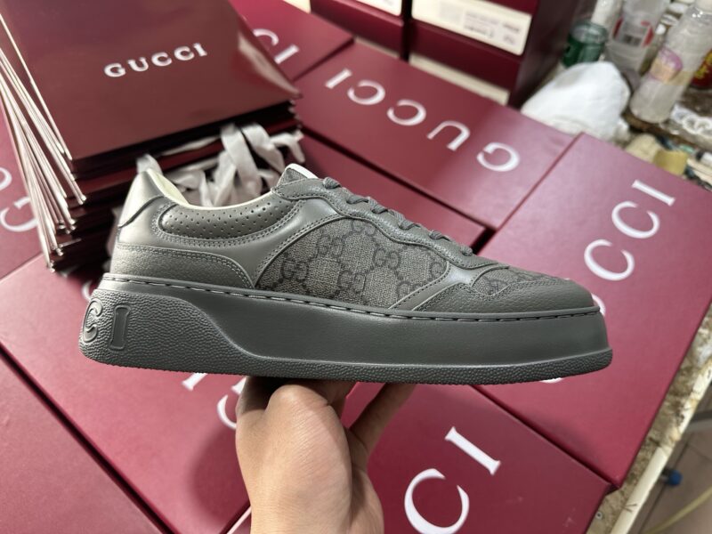 GUCCl Gucci Biscuit Shoes Men's and Women's Black - Image 15